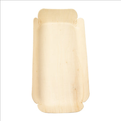 BARQUETTES RECTANGULAIRES 'WOOD' 22,5x11,5x3 CM NATUREL BOIS (200 UNITÉS)