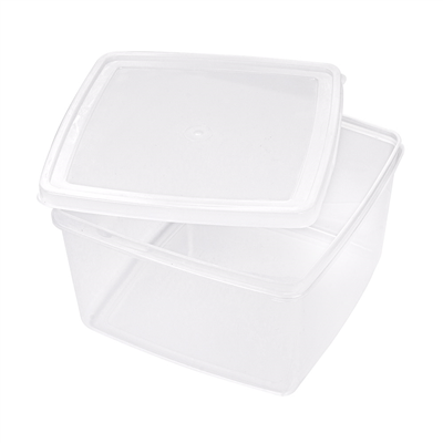 RÉCIPIENT ALIMENTS + COUVERCLE INCORPORÉ 2500 ML 18,5x18,5x11 CM BLANC PP (1 UNITÉ)