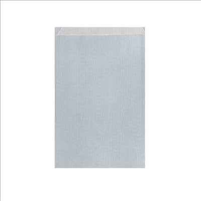 SACHETS PLATS 60 g/m2 12+5x18 CM ARGENTE KRAFT VERGÉ (250 UNITÉS)