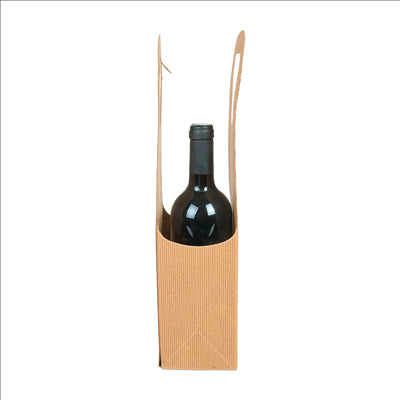 100 U. BOÎTES 1 BOUTEILLE 9x9x38,5 CM NATUREL KRAFT (100 UNITÉS)