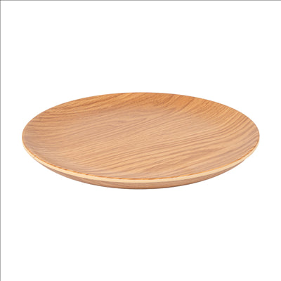 ASSIETTES PLATES 'ASAMI WARE' Ø 25,5x2,1 CM COMPARAISON BOIS MÉLAMINE (4 UNITÉS)