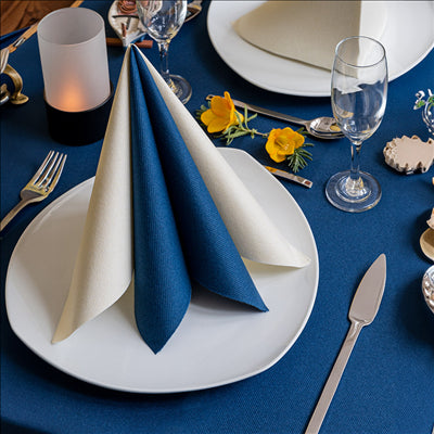 SERVIETTES  55 G/M2 40x40 CM BLEU MARINE AIRLAID (700 UNITÉS)