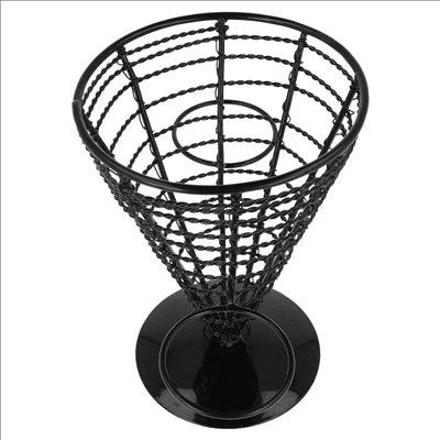 BASKET POUR 2 RÉCIPIENTS Ø 12,8x18 CM NOIR ACIER (6 UNITÉS)
