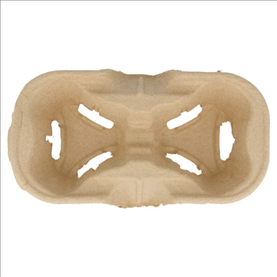 PORTE-GOBELETS, 2 GOBELETS 21x10,5 CM NATUREL CARTON (600 UNITÉS)