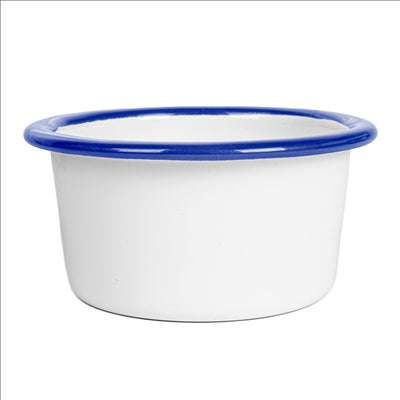 RAMEQUINS 'ENAMELWARE' 120 ML Ø 9x3,5 CM BLANC ACIER ÉMAILLÉ (12 UNITÉS)