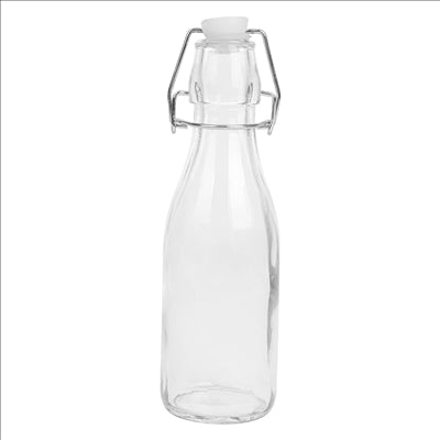 BOUTEILLE + FERMETURE CLIP 'WAKI GLASS' 250 ML Ø 5,5x19,5 CM TRANSPARENT VERRE (48 UNITÉS)