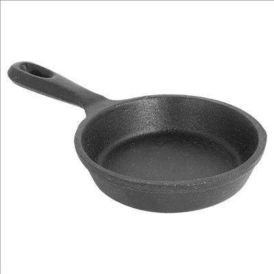 SAUTEUSE ÉMAILLÉE 100 ml Ø 10(17,3)x2,4 CM NOIR FER (12 UNITÉS)