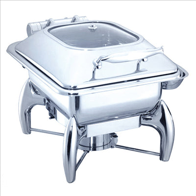 CHAFING DISH 4 L 45,5x32x34 CM ARGENTE INOX (1 UNITÉ)