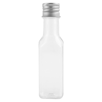 FLACONS AVEC BOUCHON EN ALUMINIUM 35 ML Ø2,5x9,6 CM TRANSPARENT PET (100 UNITÉS)