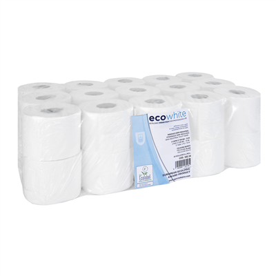 HYGIENIQUE SEMI-INDUSTRIEL ECOLABEL 2 PLIS - 73 M 17 G/M2 Ø12,5x9,5 CM BLANC OUATE (30 UNITÉS)