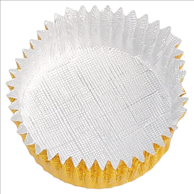 CAPSULES 'PETITS FOURS'  Ø 3,2x1,7 CM DORE ALUMINIUM (1500 UNITÉS)