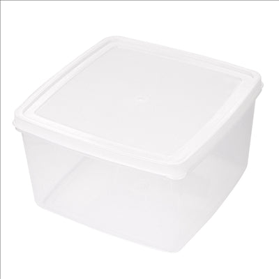 RÉCIPIENT ALIMENTS + COUVERCLE INCORPORÉ 2500 ML 18,5x18,5x11 CM BLANC PP (1 UNITÉ)