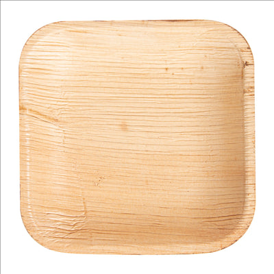 ASSIETTES CARRÉES 'ARECA' 11,5x11,5x1,5 CM NATUREL ARECA (200 UNITÉS)