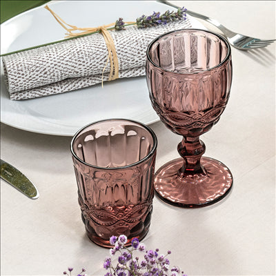 VERRES À PIED À VIN VINTAGE 'WAKI GLASS' 260 ML Ø8x15.5 CM LAVANDE VERRE (6 UNITÉS)