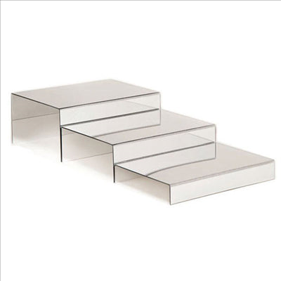 3 U. STANDS BUFFET MIROIR 30x25x2,5/7,5/13 CM ACRYLIQUE (1 UNITÉ)