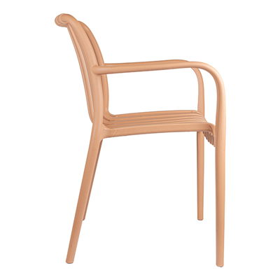 CHAISE EMPILABLE 'SUPRA-TEK' 52x52x81 CM BEIGE PP (4 UNITÉS)