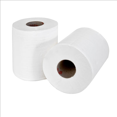 ESSUIE-MAINS "MAXI-BARRIL" ECOLABEL 2 PLIS - 400 FEUILLES 19 G/M2 Ø 19x21,6 CM BLANC OUATE (6 UNITÉS)