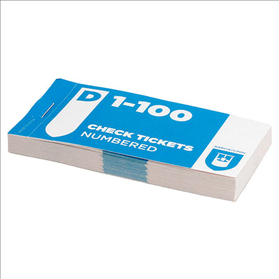 BLOCS VESTIAIRE NUMÉROS EN DOUBLE 1-100 15,5 CM PAPIER (30 UNITÉS)