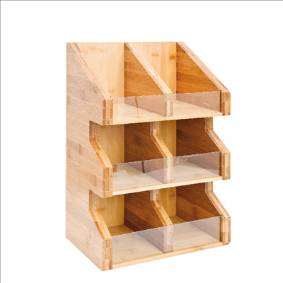 DISTRIBUTEUR CONDIMENTS 28x18x40 CM NATUREL BAMBOU (2 UNITÉS)
