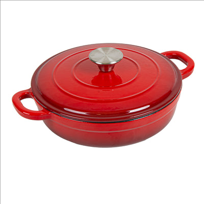 COCOTTE RONDE AVEC COUVERCLE 1,9 L Ø 23x5,8 CM ROUGE FER (4 UNITÉS)