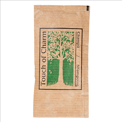 SACHETS SHAMPOOING 10 ML 10x5 CM NATUREL KRAFT (1000 UNITÉS)