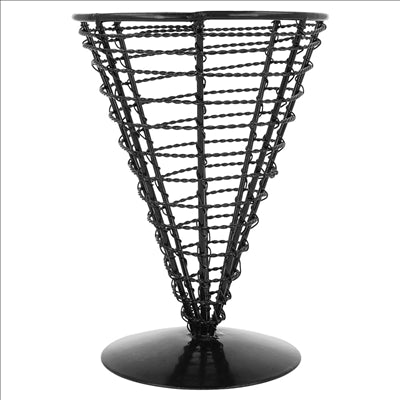 BASKET 'ARTINOX' Ø 12,8x18 CM NOIR ACIER (6 UNITÉS)