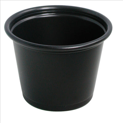 PETITS POTS 30 ML Ø4,5x3,3 CM NOIR PP (2500 UNITÉS)