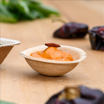 RÉCIPIENTS DEMI SPHÈRE 'ARECA' Ø 6x2 CM NATUREL ARECA (500 UNITÉS)