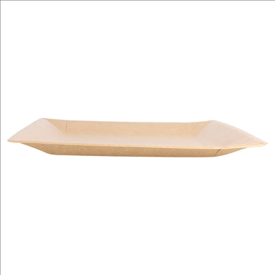 ASSIETTES CARRÉES LAQUÉS 255 G/M2 23x23 CM NATUREL CARTON (400 UNITÉS)
