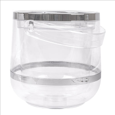 SEAU Ø 19x19 CM TRANSPARENT ACRYLIQUE (1 UNITÉ)