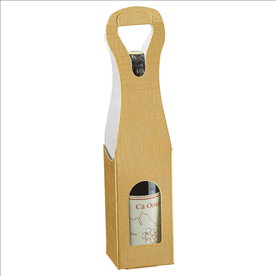 100 U. BOÎTES 1 BOUTEILLE 'EL DORADO'  9x9x41 CM DORE CARTON (1 UNITÉ)