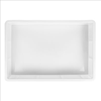 CONTENEUR EMPILABLE POUR PÂTE À PIZZA 15 L 60x40x9 CM BLANC PEHD (1 UNITÉ)