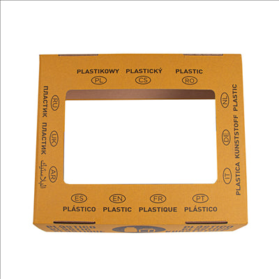 COUVERCLE DE CONTENEUR 38,4x31,1x12 CM JAUNE CARTON (10 UNITÉS)