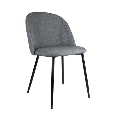CHAISE 'SUPRA-TEK' 52x50x78 CM GRIS POLYESTER (4 UNITÉS)