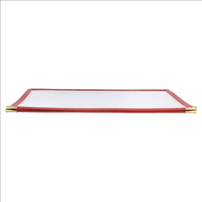 MENU "AMÉRICAIN" DIN-A5 2 CORPS BORDEAUX PVC (1 UNITÉ)