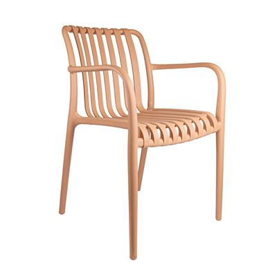 CHAISE EMPILABLE 'SUPRA-TEK' 52x52x81 CM BEIGE PP (4 UNITÉS)