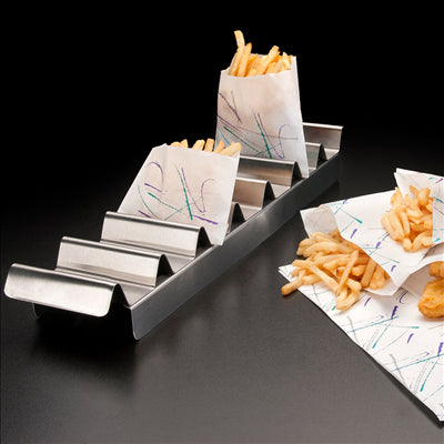 PLATEAU POUR "HOT DOGS" 'ARTINOX' 47,3x10,2x5,5 CM ARGENTE ACIER (1 UNITÉ)