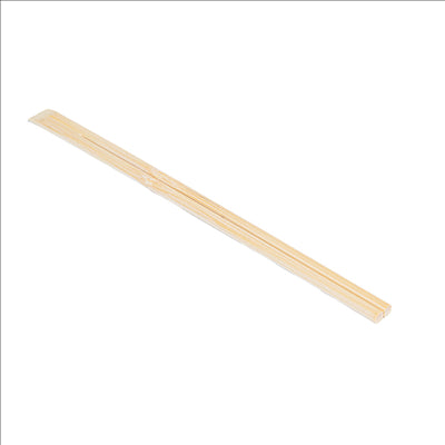 BAGUETTES CHINOISES EN SACHET KRAFT 20 CM NATUREL BAMBOU (100 UNITÉS)
