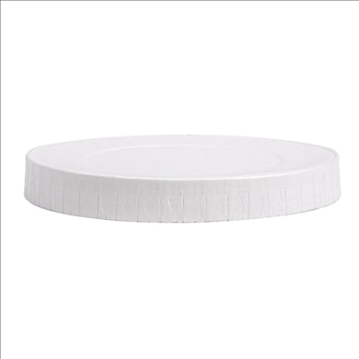 COUVERCLES POUR GOBELETS 280 G/M2 + PE Ø 8 CM BLANC CARTON (1000 UNITÉS)
