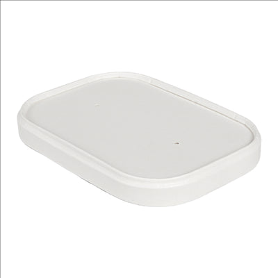 COUVERCLES POUR RÉCIPIENTS 266.26/27/28  320 + 30 PE G/M2 17,3x12,3x2 CM BLANC KRAFT (300 UNITÉS)