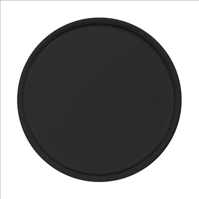 COUVERCLES POUR GOBELETS 280 G/M2 + PE Ø 9 CM NOIR CARTON (1000 UNITÉS)