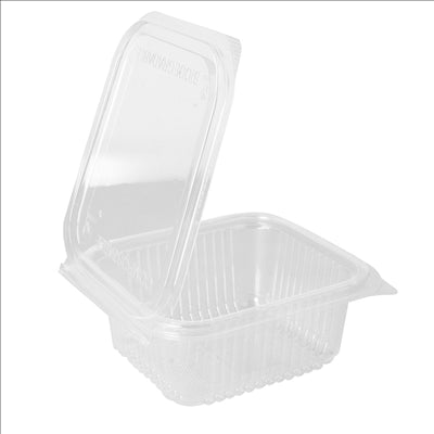 SALADIERS AVEC CHARNIÈRE 500 ML 13,5x12,5x5,6 CM TRANSPARENT PLA (600 UNITÉS)
