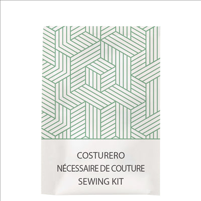 KIT DE COUTURE EN SACHET BLANC 'THERAPY' 6X10,5 CM (250 UNITÉS)