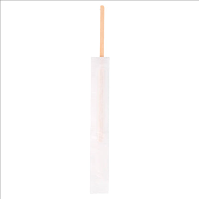 AGITATEURS CAFÉ EN SACHET INDIVIDUEL 0,6x14x0,1 CM NATUREL BOIS (500 UNITÉS)