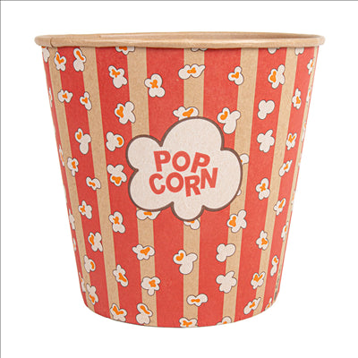 RÉCIPIENTS POUR POP-CORN 5100 ML 300 +20 PE G/M2 Ø 22,7/16x21 CM KRAFT (100 UNITÉS)