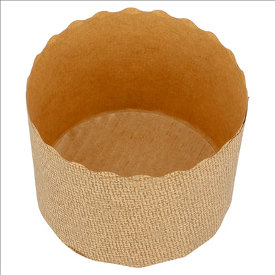 MOULES CUISSON PANETTONE  135 G/M2 Ø 6x4,5 CM MARRON CELLULOSE (2000 UNITÉS)