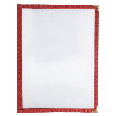 MENU "AMÉRICAIN" DIN-A5 2 CORPS BORDEAUX PVC (1 UNITÉ)