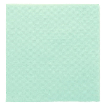 SERVIETTES ECOLABEL 'DOUBLE POINT' 18 G/M2 33x33 CM VERT D'EAU OUATE (1200 UNITÉS)