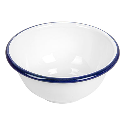 BOLS 'ENAMELWARE' 470 ML Ø 14x7 CM BLANC ACIER ÉMAILLÉ (6 UNITÉS)
