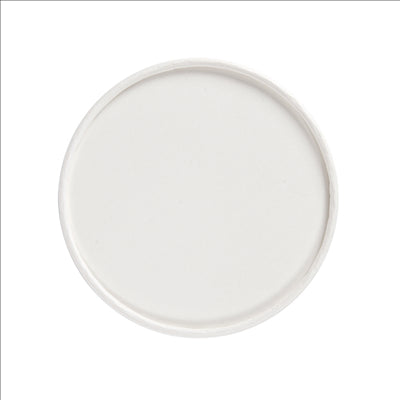 COUVERCLES POTS À GLACES 300 ML 280 + 18 PE G/M2 Ø10 CM BLANC CARTON (1000 UNITÉS)